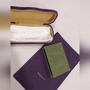 Gucci Purple Eyewear Case with Silk Pouch